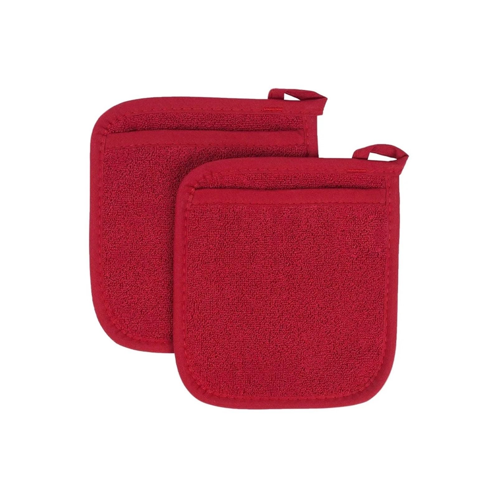 MRKU Baking Mitts Cooking oven gloves 4 Pcs 3 In1 Pot Holders Insulation Cotton Microwave Potholder Mat Kitchen