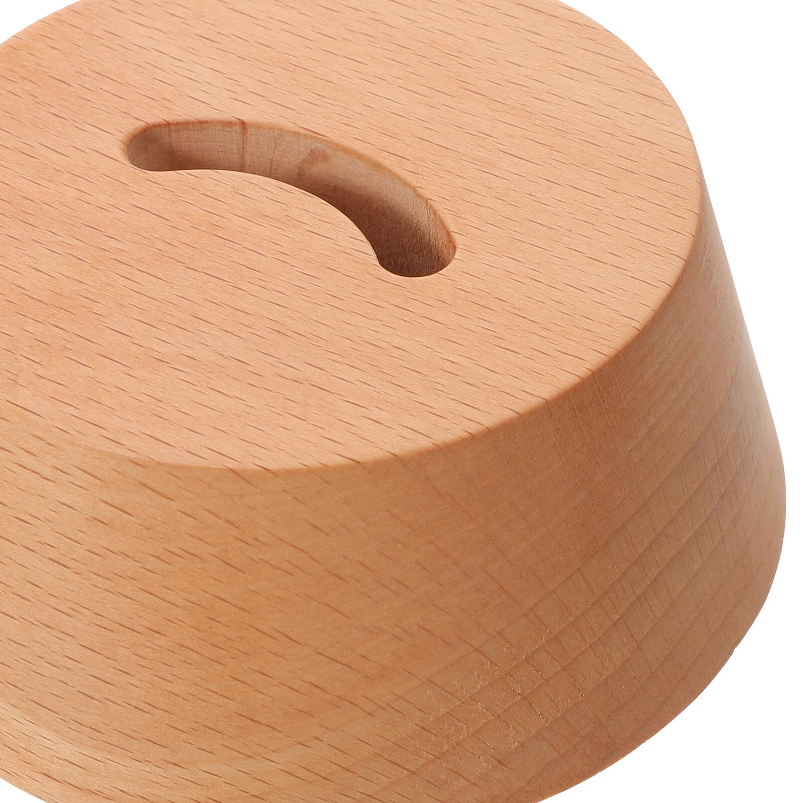 Soporte de Base para Calzador de Madera de Haya, Base Antideslizante Redonda para Pasillos y Organizador Ergonómico de Calzadores, Accesorio Práctico para Ayudas de Vestirse