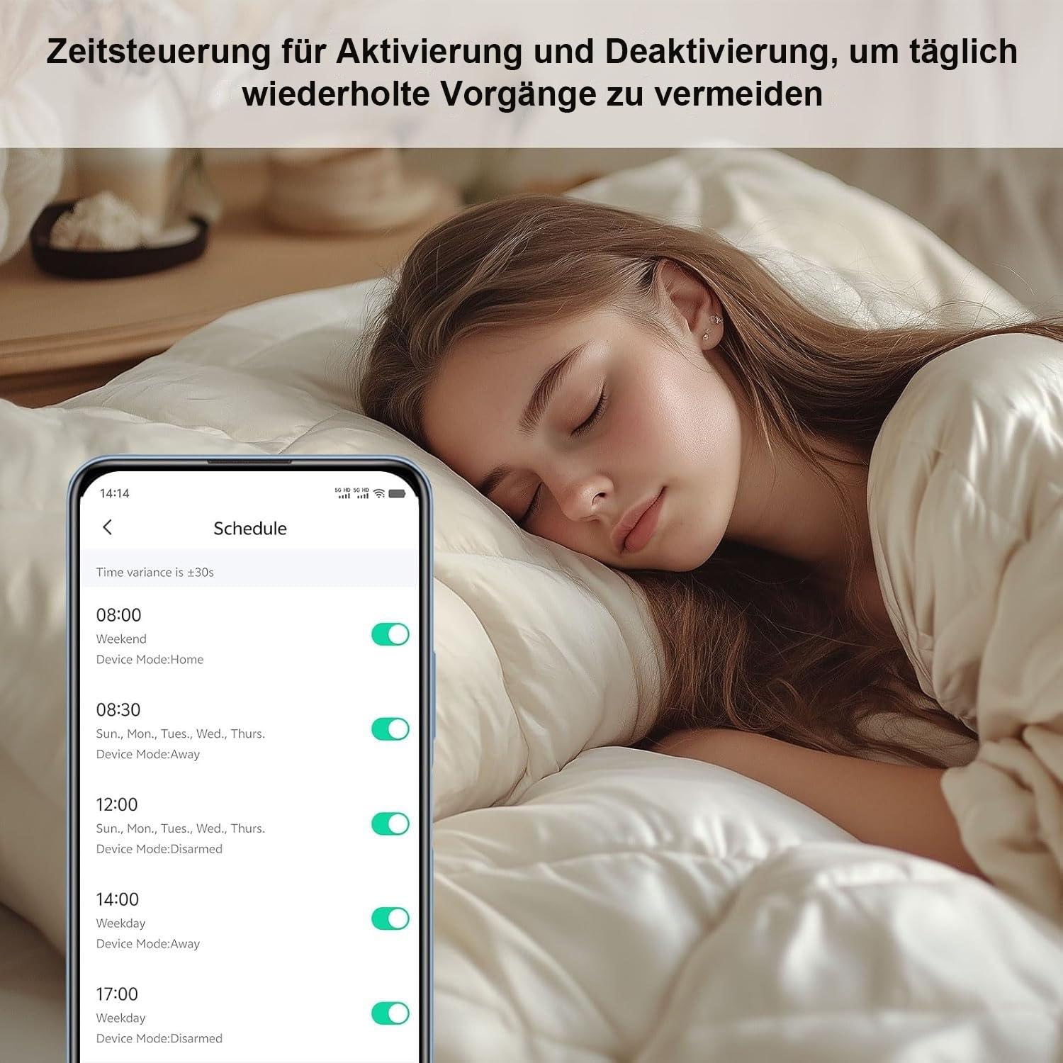 XNY 4G Alarmanlage Haus, WLAN Drahtloses Alarmanlage Wohnung mit APP-Benachrichtigung, 24 Stück(5 Bewegungsmelder, 10 Fenster Tür Sensoren, Fernbedienungen, Alarmsirene), Funktioniert mit Alexa