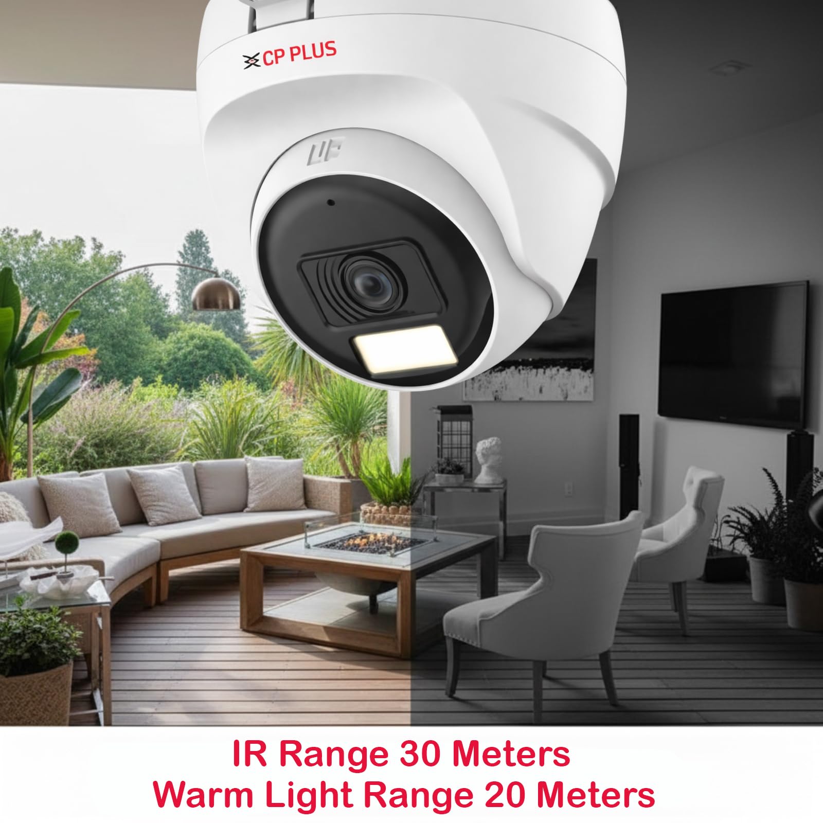 CP-Plus DC24PL3C-L 2.4MP HD Dual Light Hybrid Illumax Full Color-On-Motion IR Dome Security Camera | 3.6 mm Fixed Lens | Illumination Range of 30 Mtrs, IP67- CP-URC-DC24PL3C-L — Amazon image 6
