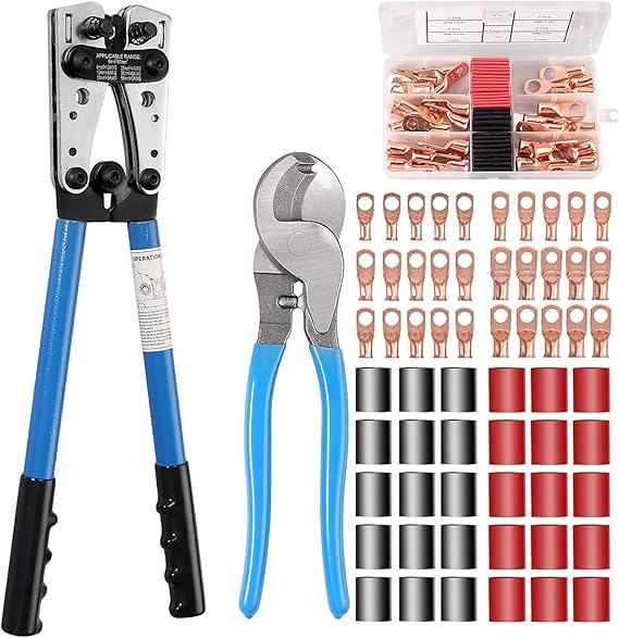 Kamtop Set Pinza Crimpatrice Attrezzo per Crimpare Capocorda Elettrica