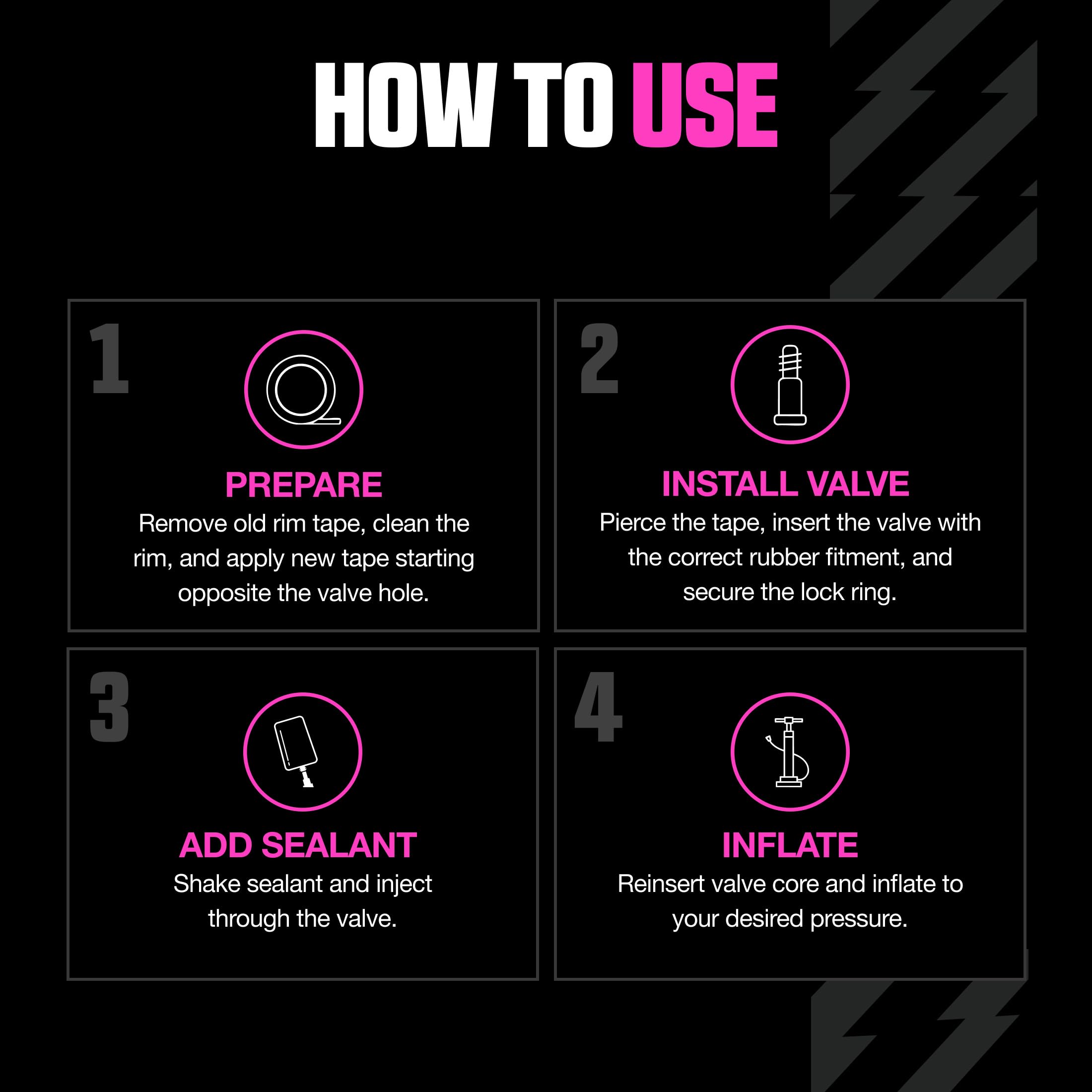 Muc-Off Kit Tubeless Completo per Biciclette Tubeless Ready, DH/Enduro - Include Nastro Tubeless, Pezze Riparazione Tubeless, Valvole Tubeless e Liquido Tubeless