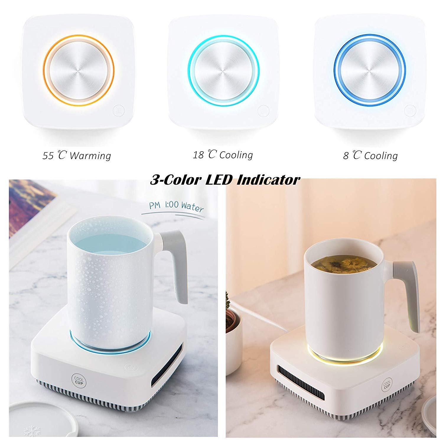 Amazon | 電気ケトル BPAフリー - 1.7L 二重壁ガラス 高速沸騰ガラス 