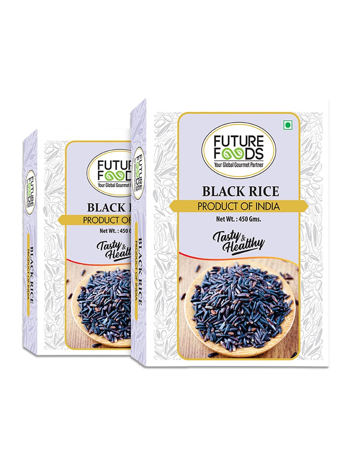 Future Foods Black Rice,450 gram (Pack of 2)|Protein Rich|Rich in Antioxidants|All Natural|Aromatic & Unpolished|Natural Detoxifier & Fiber Source|Prevents The Risk of Diabetes & Obesity