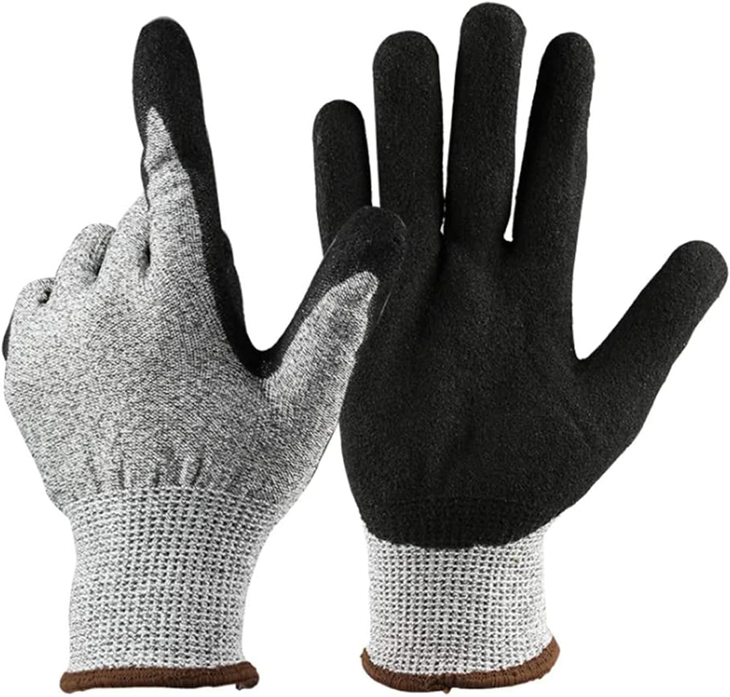 ELECDON Cut Resistant Work Gloves, Level 5 Safety Protective Gloves Ambidextrous, Food Grade, For Garden, Fishing, Work, Warehouse, Wood Cutting, Construction, Welder, Repairman