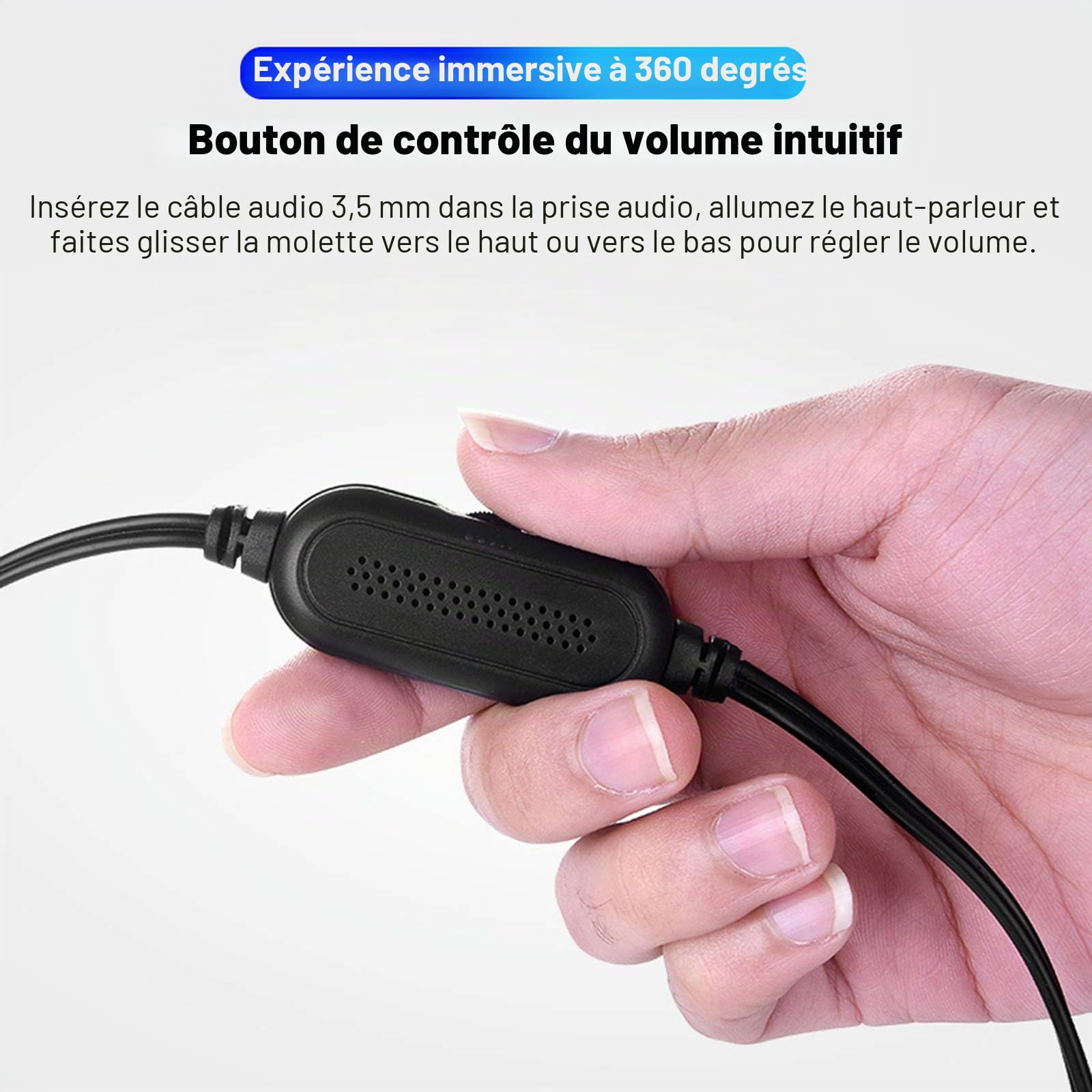 Barre de Son avec Subwoofer, Haut-Parleur Stéréo Filaire, Entrée USB/3.5mm pour PC Smartphone