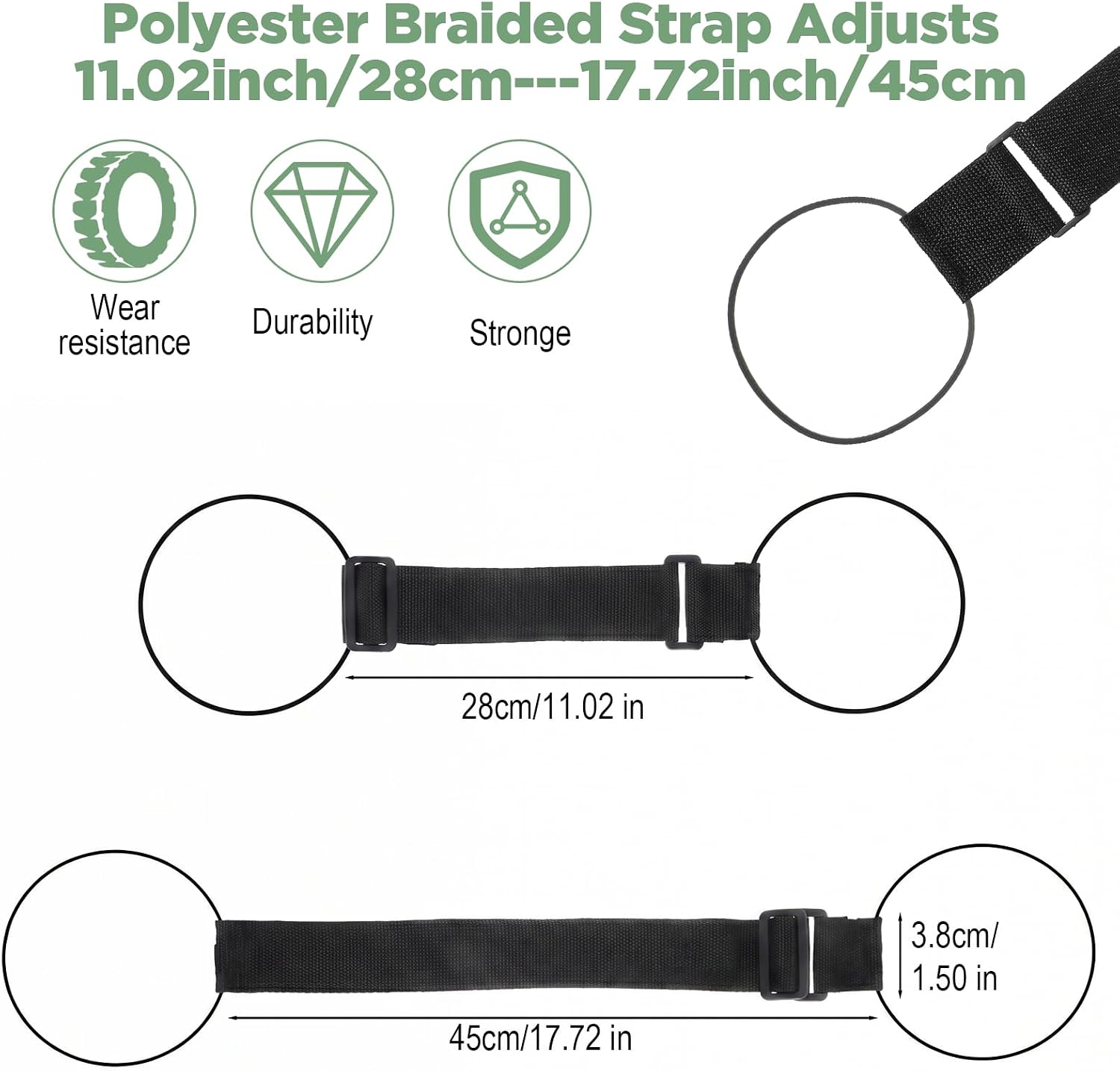 Amabro 4Pcs Luggage Straps, Adjustable Bungee Elastic Connector Belt Add Extra Bag Luggage Belts Accessories for Travel with Heavy-Duty for Suitcases Handle Lightweight Securing Carry Essentials