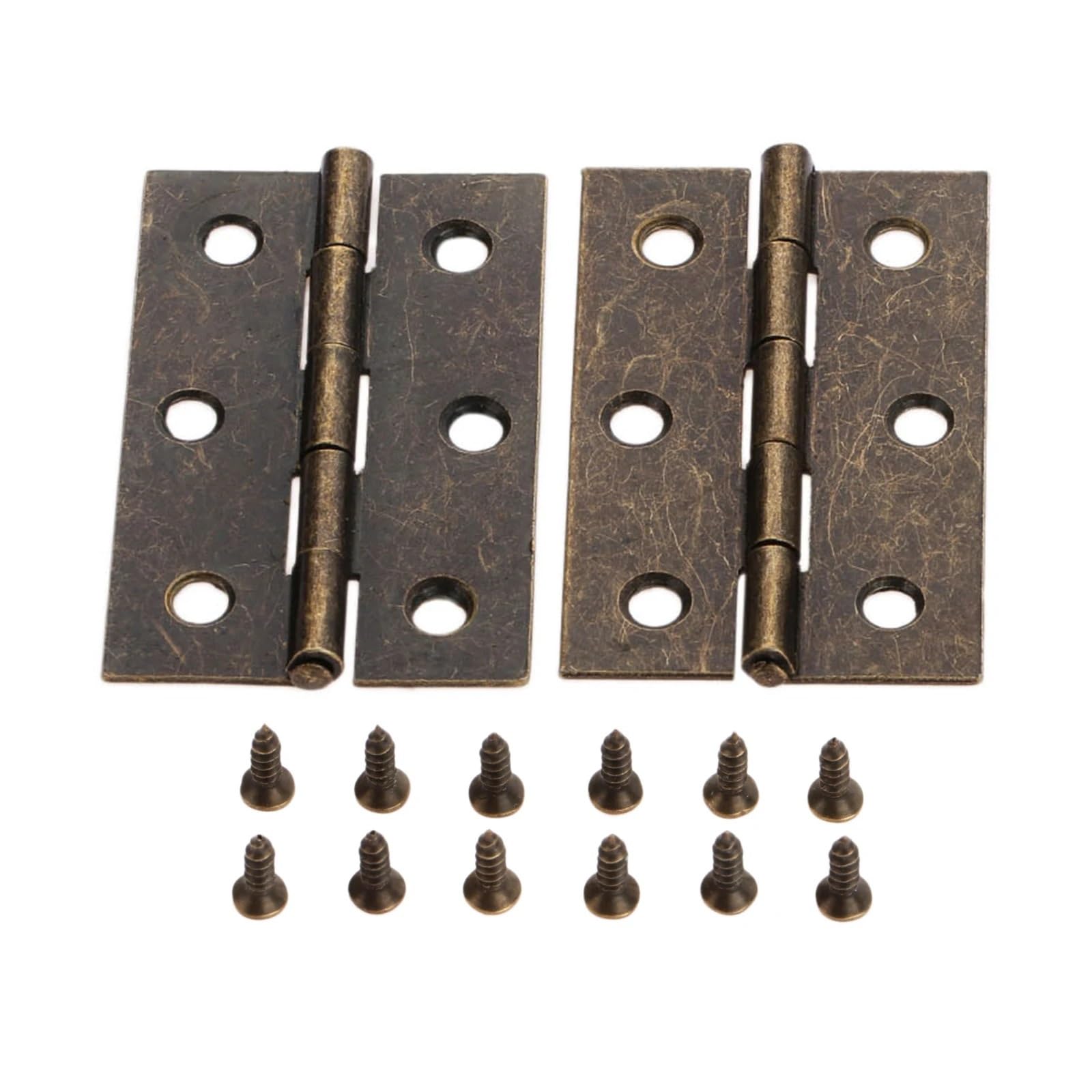 2Pcs Cabinet Door Hinge 6 Holes with Screw(C 63x40mm)