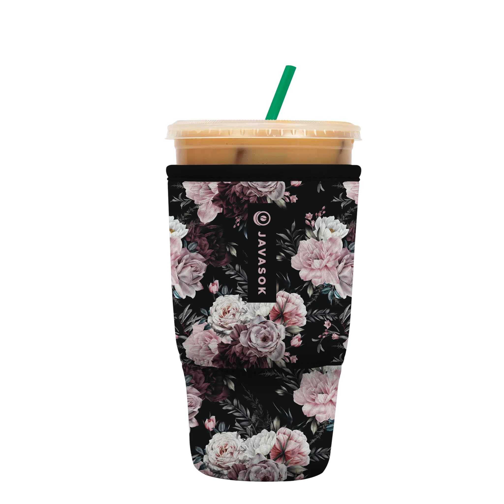 Sok It JavaSok Iced Coffee &amp; Cold Soda Insulated Neoprene Cup Sleeve (Bloom at Night, Large: 30-32oz)