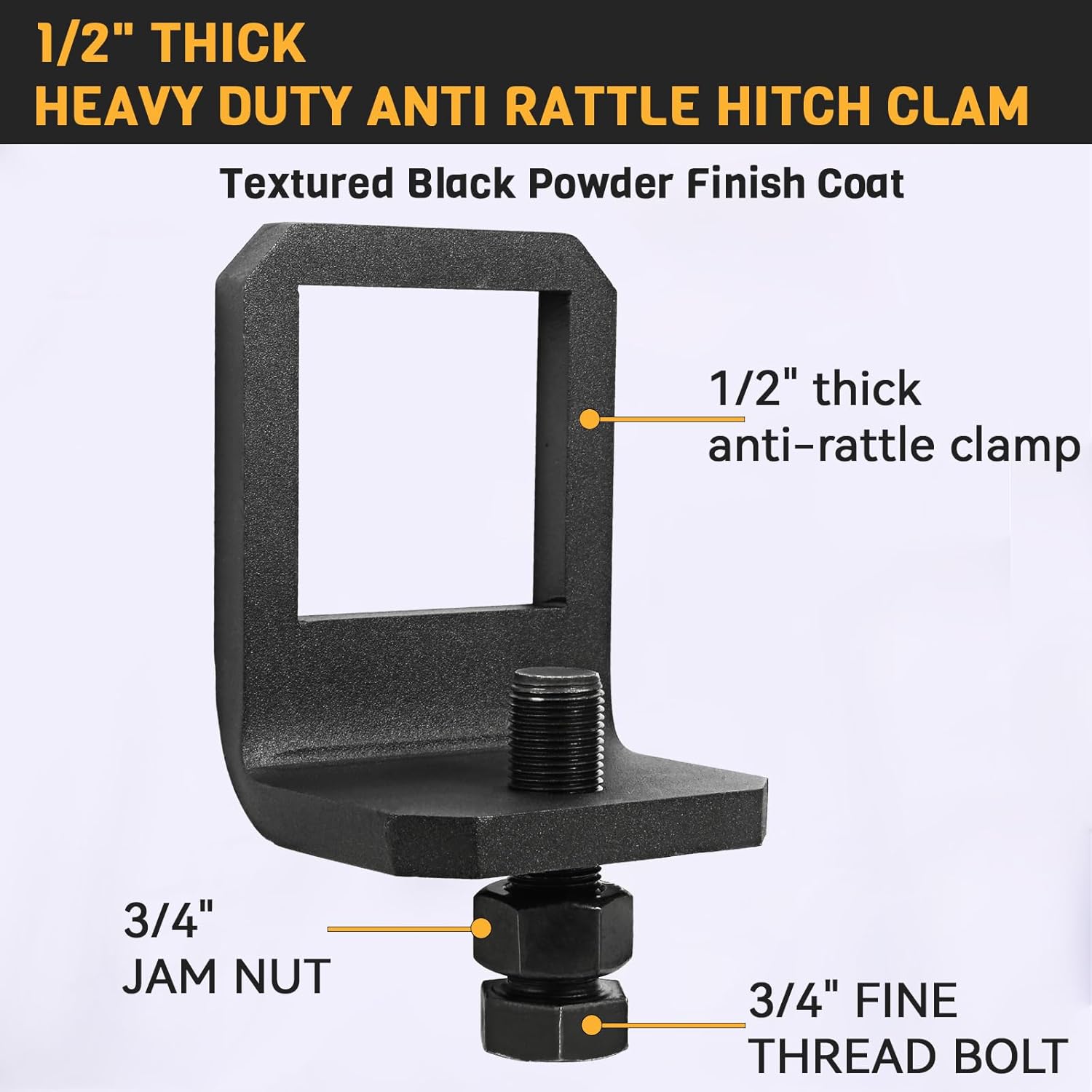 Anti Rattle Hitch Tightener 2.5 Inch, Trailer Hitch Anti Rattle Device, Heavy Duty Hitch Stabilizer for 2.5 Inch Hitches