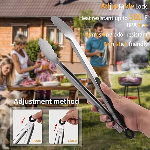 Miniatura 5 de Kit de accesorios para plancha  Juego de espátulas de herramientas para plancha para Blackstone, juego de 9 espátulas de parrilla de acero