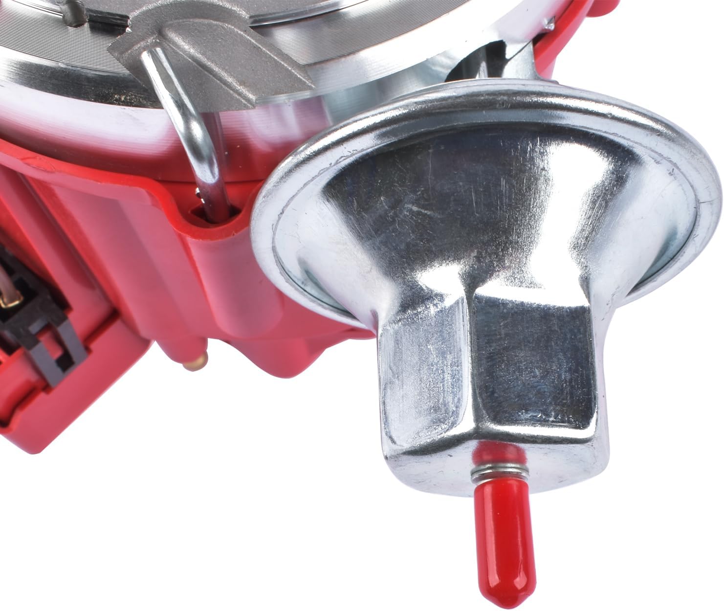 HEI Ignition Distributor 65K Coil 6 Cylinders Replacement for AMC Jeep Straight 6, 232 3.8L, 242 4.0L, 258 4.2L One Wire with Red Cap
