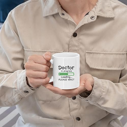 Miniatura 5 de Taza de carga de Doctor en progreso, divertida taza de doctor en progreso, regalo de graduación para estudiantes de doctorado de medicina, taza de