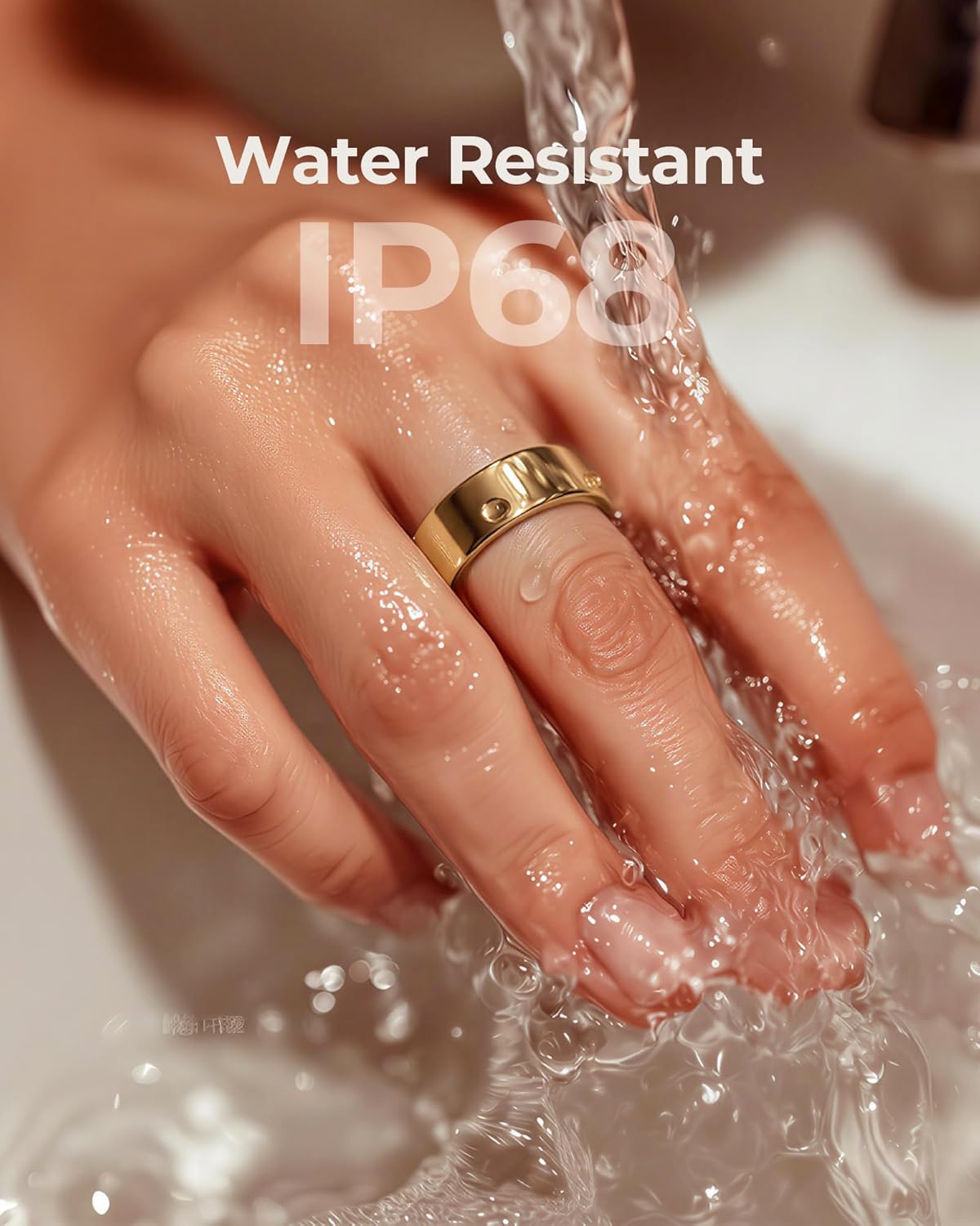 femometer Ring Air | Ultra-Thin Smart Ring | Sleep/Heart Rate/SpO2/Stress | Women's Health & Fertility Tracker with BBT Technology | Hot Flash Monitoring | Free Subscription - Size8