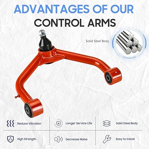 Miniatura 4 de Para vehículos de elevación de 2-4 pulgadas, brazos de control superiores delanteros con rótula compatible con Ram 1500 2WD 4WD 2011-2022, brazos de