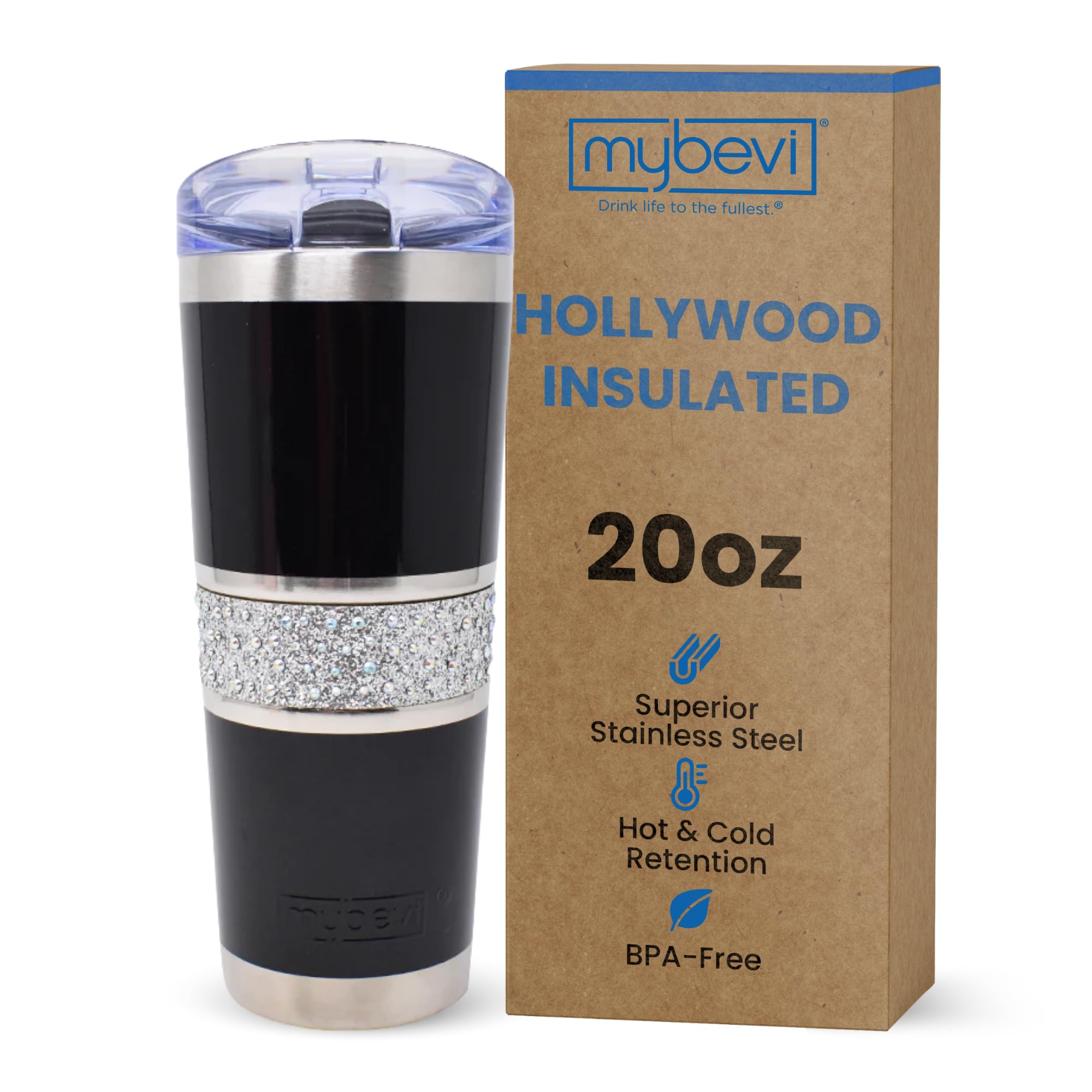 MyBevi Kubek Hollywood – 590 ml (czarny, 590 ml)