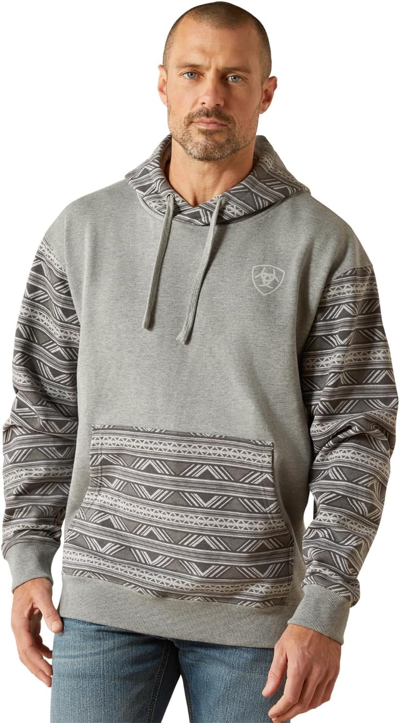 Mens Ariat Southwestern Grey Hoodie (2819)