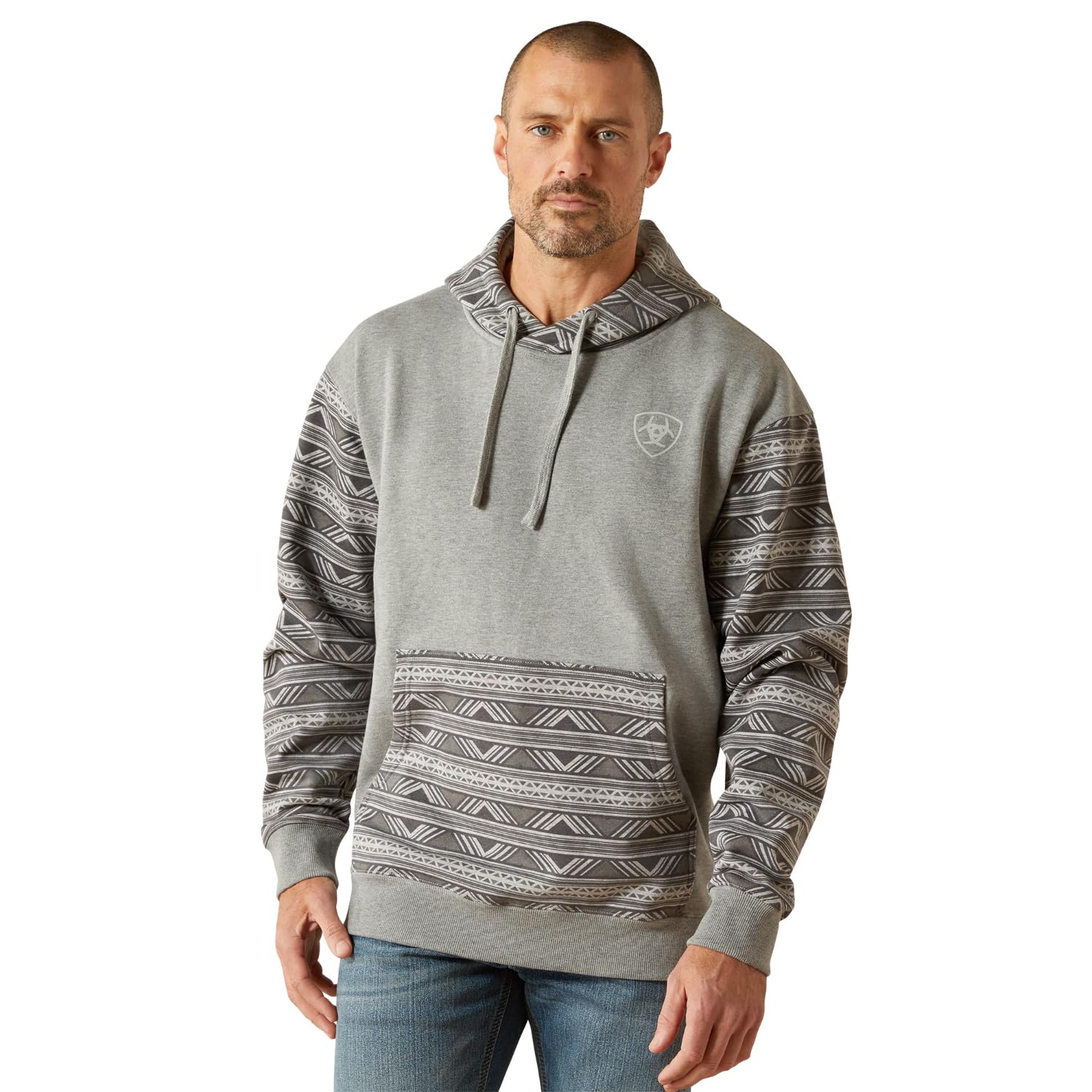 Mens Ariat Southwestern Grey Hoodie (2819)