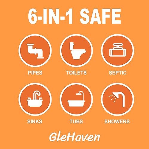 Miniatura 7 de Glehaven Removedor de obstrucciones de drenaje, potente removedor de obstrucciones, soluciones para alcantarillas de drenaje obstruidas, removedor