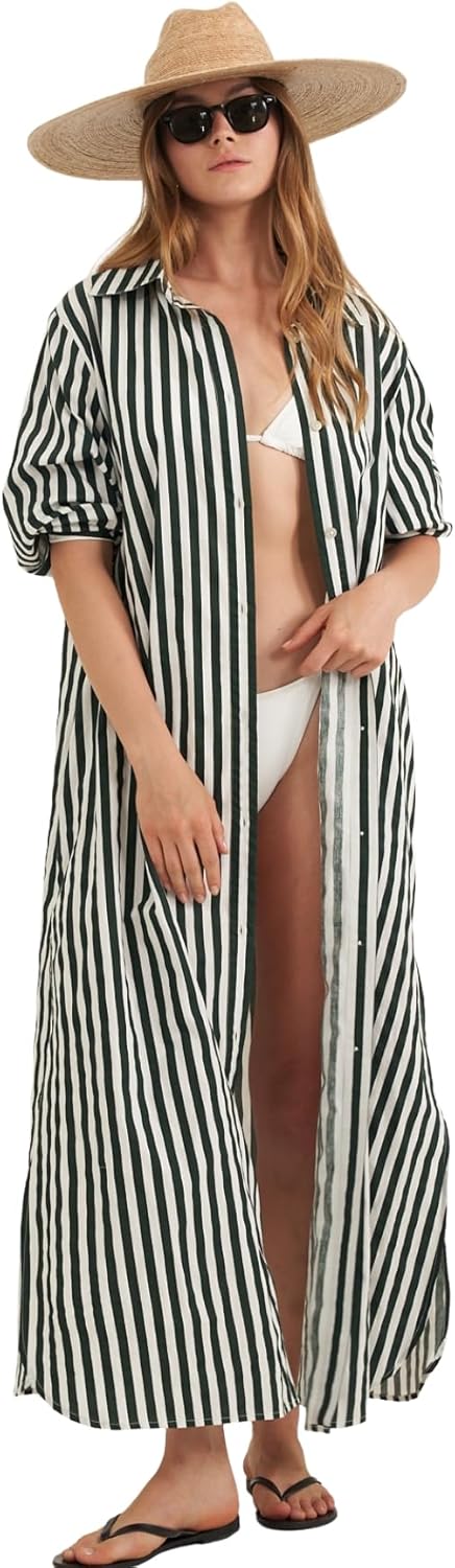 Gottex Beach Life Cotton Shirt Dress – Lightweight, Stylish & Relaxed Fit for Poolside & Casual Look