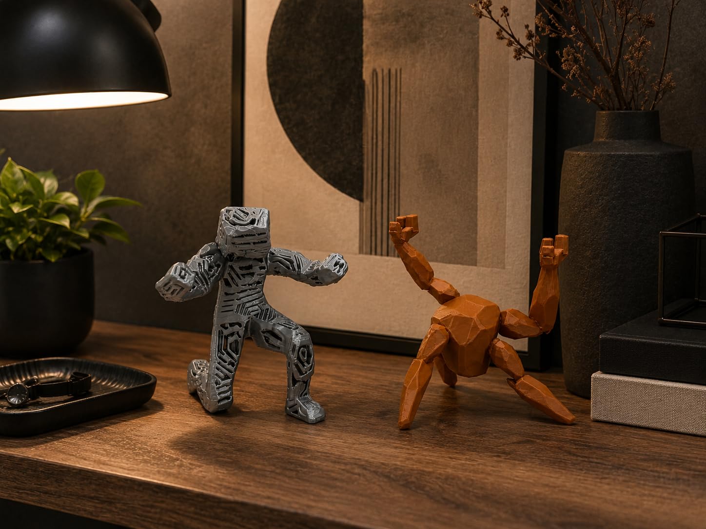 Porta Bolígrafos Decorativos inspiradas en Project Hail Mary – Figuras Rocky y Grace Proyecto Salvación – Colección inspirado en la película Proyecto Hail Mary - Soporte Bolis – Decoración Escritorio