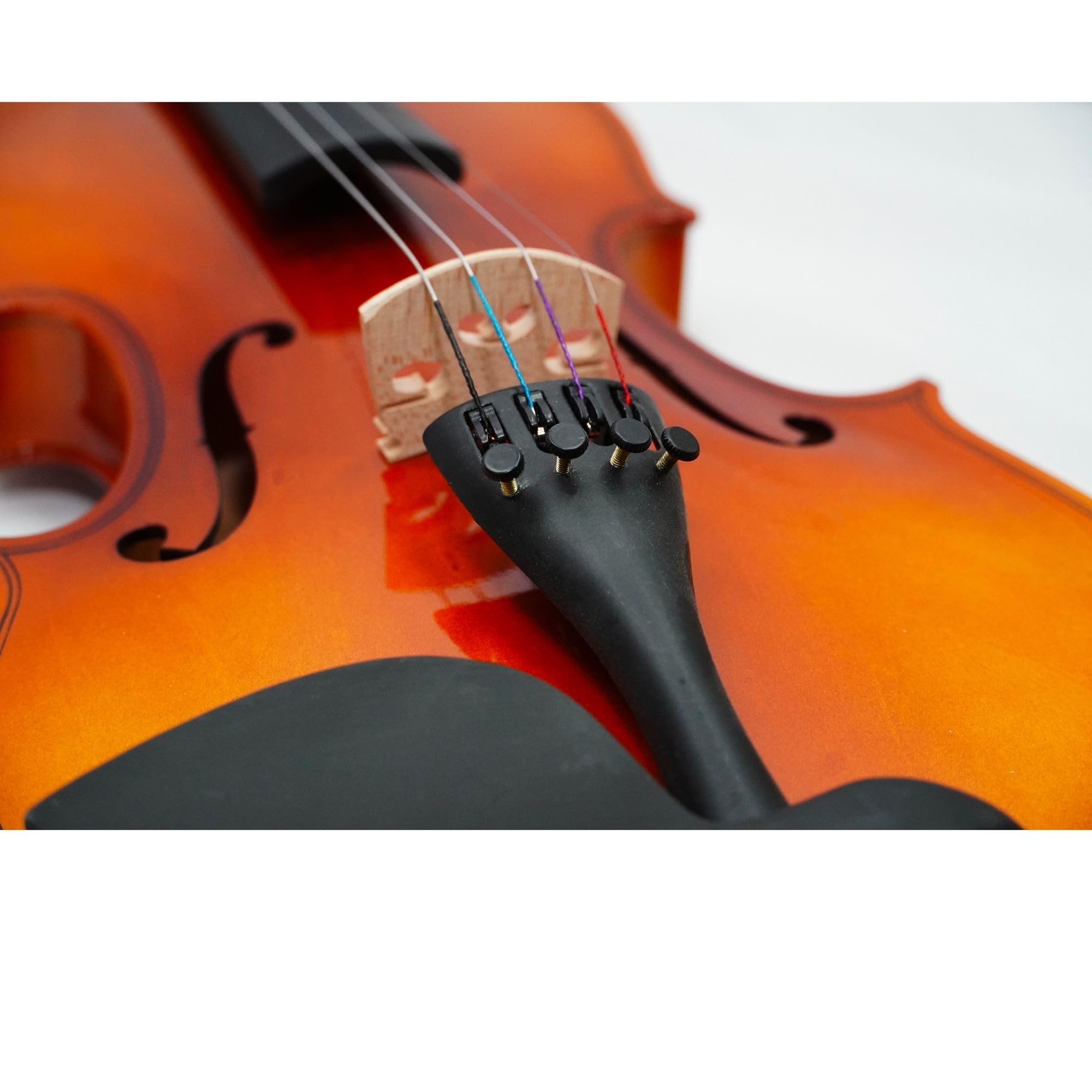 Set Completo Violino 4/4 con Archetto, Custodia, Spalliera, Corde di Ricambio e Accordatore - Ideale per lo Studio e Uso Scolastico