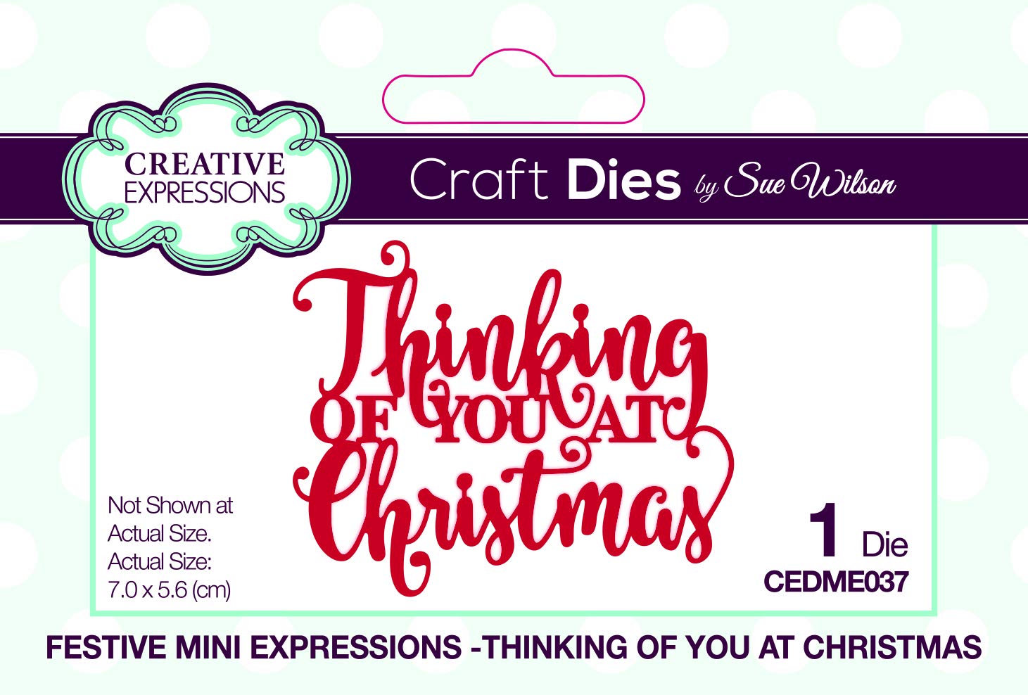 CREATIVE EXPRESSIONS 3PL Festive Craft DIE U, Mini Expressions-Thinking Of You At Xmas
