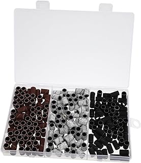 FOMIYES Anel De Lixa 210 Pçs Broca De Unhas Broca De Unhas Para Unhas De Gel Conjunto De Lixadeira De Tambor Conjunto Branco Kit De Decoração De Unhas Bandas De Lixa De Unhas Broca De