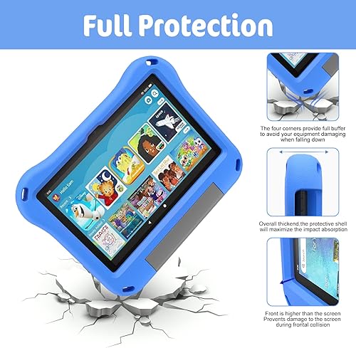 Miniatura 3 de DiHines - Funda para tableta 8 iPad para niños, funda para tablet 8/8 Plus (compatible con versión 2022 y 2020), funda DiHines a prueba de niños,