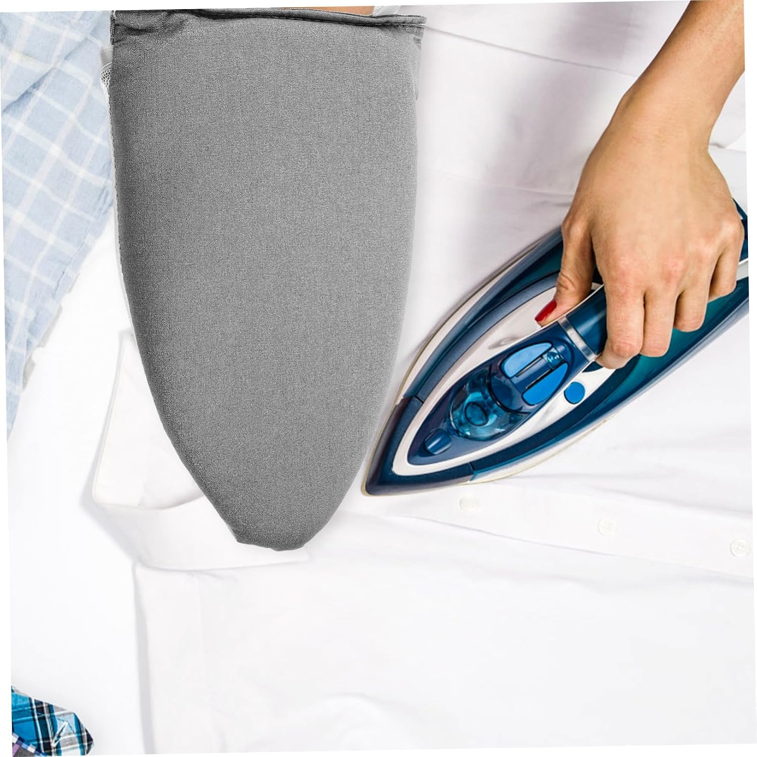 Mikinona Household Garment Steamer Ironing Glove Heat Resistant Anti Steam Mitt for Ironing Convenient Handheld Steaming Accessory for Travel and Home Use