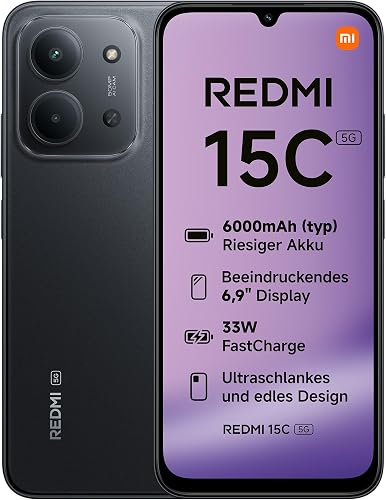 Xiaomi Redmi 15C 5G 4GB RAM 128GB Midnight Black