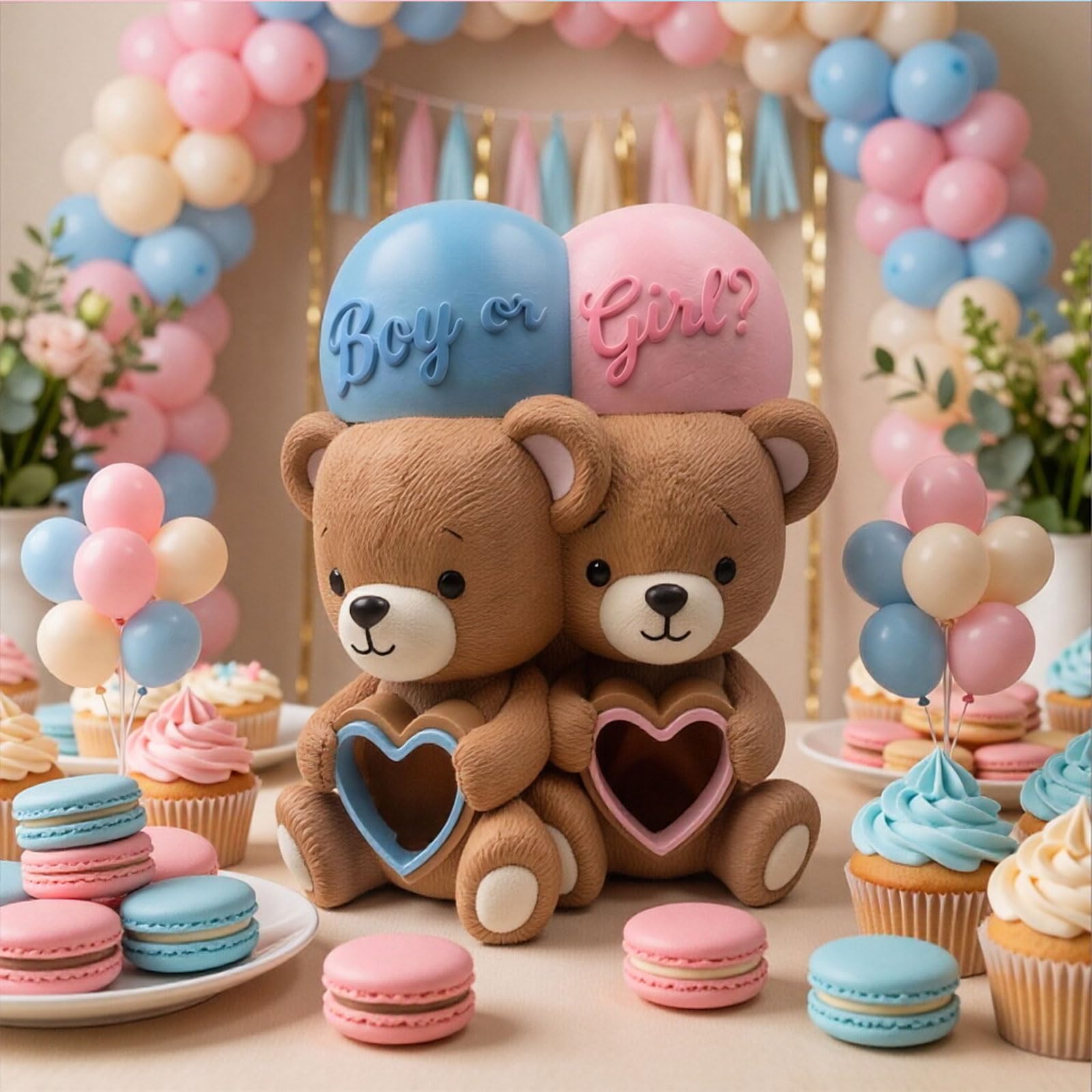 Toppers per torta con orsi, forniture per feste a tema orso