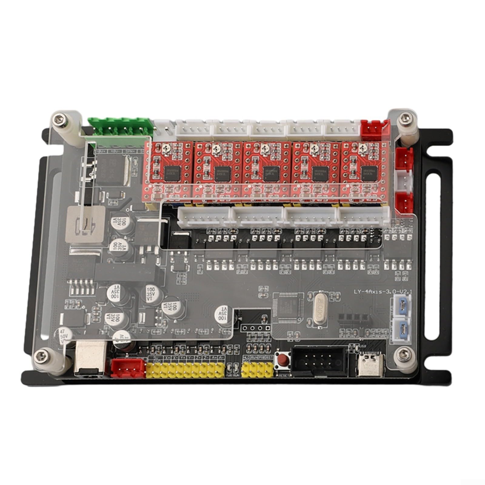 4-Achsen Schrittmotor Treiber Controller Board Für GRBL 1.1F Mit USB, ARM 32-Bit, Unterstützt Nema17/Nema23 Motoren, Kompatibel Mit LaserGRBL/Lightburn/Candle Für CNC Router Fräse Gravurmaschine