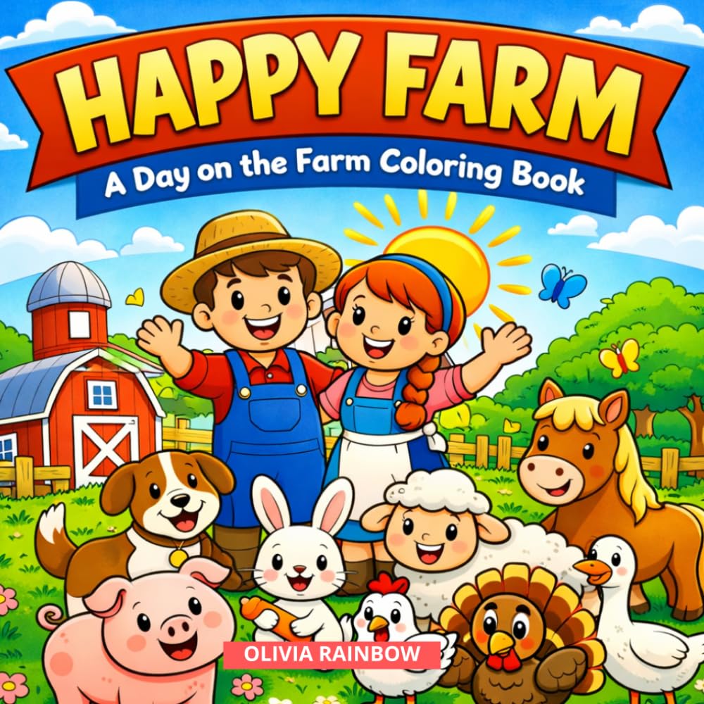 HAPPY FARM: A DAY ON THE FARM COLORING BOOK