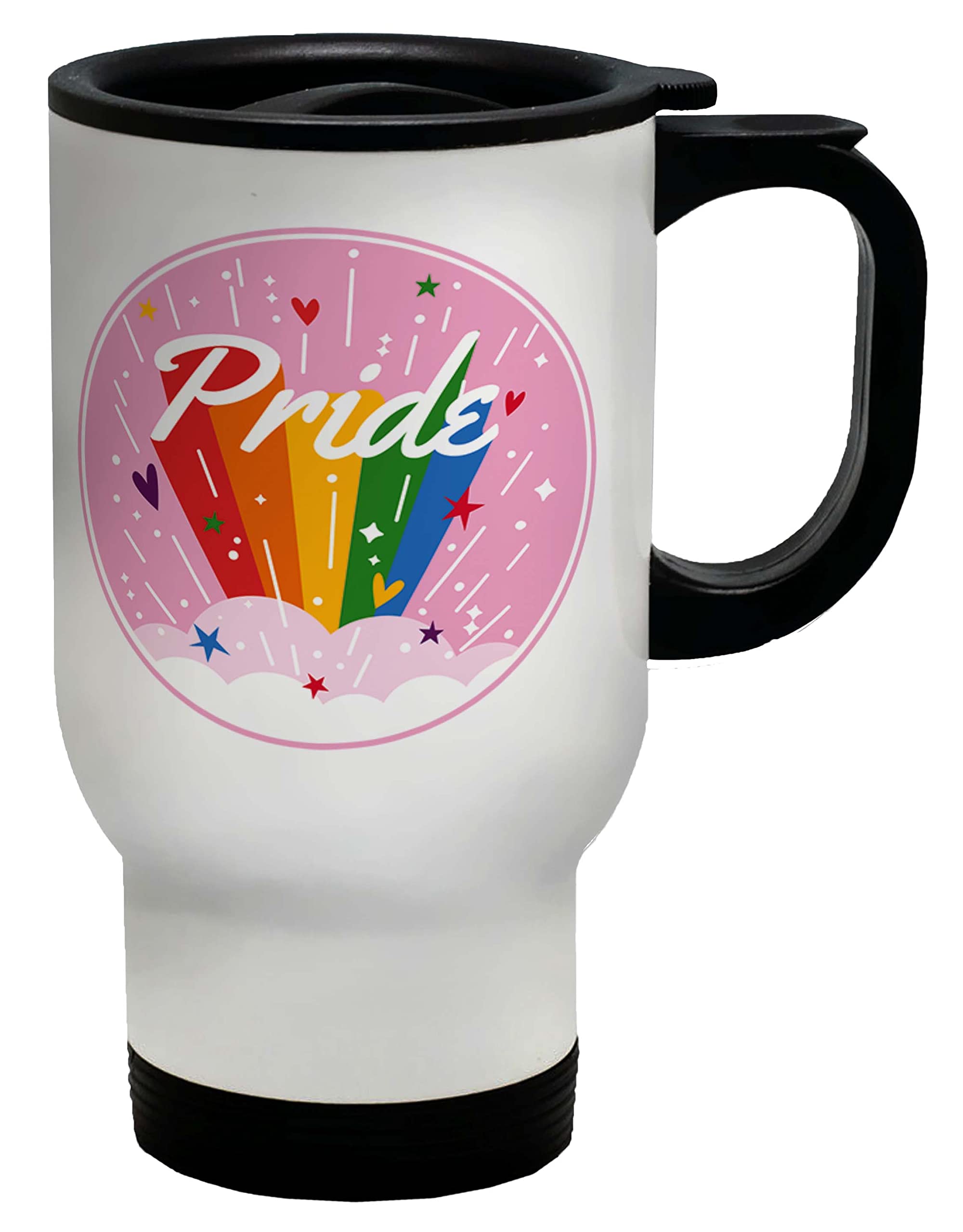 Shopagift Pride Rainbow Stars Travel Mug Gift Cup