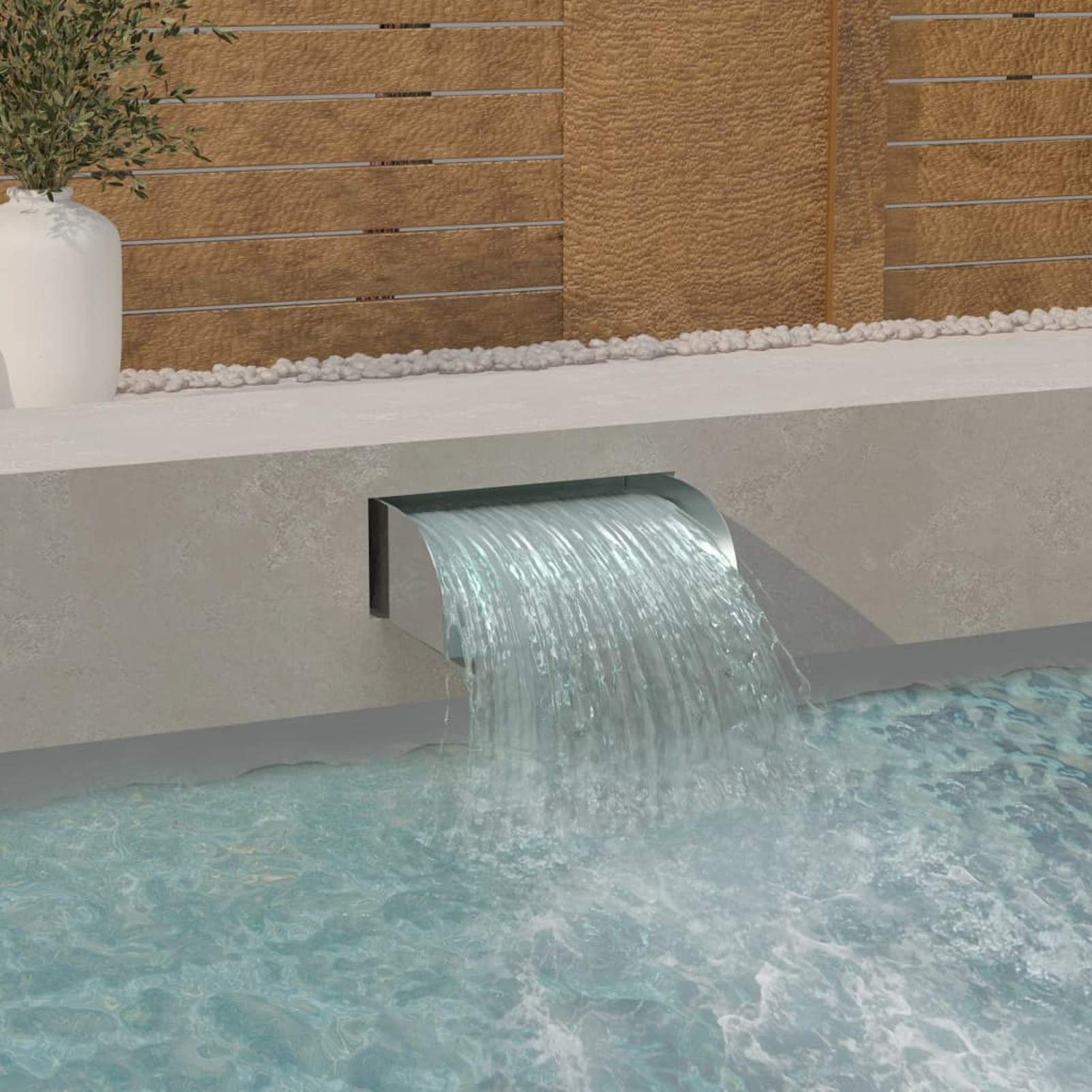 ShGaxin Cascata 45x34x14 cm in Acciaio Inox 304,Fontane da Stagno,Fontana da Giardino Esterno,Cascata-148877