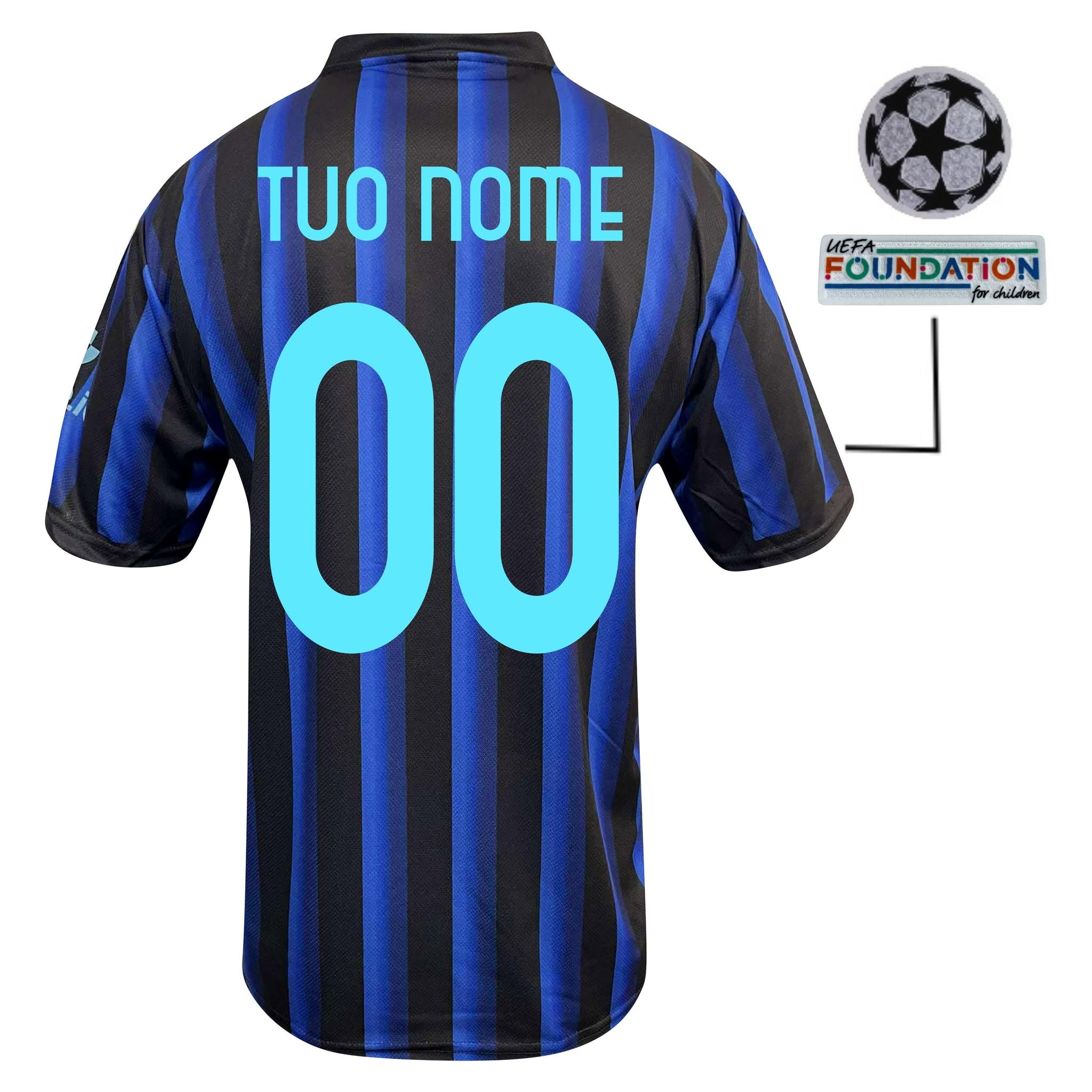 Maglia I N T E R neroblu Bambino Adulto Ufficiale Personalizzata Replica Uomo Ragazzo Autorizzata Personalizzabile CALHANOGLU BARELLA LAUTARO THURAM