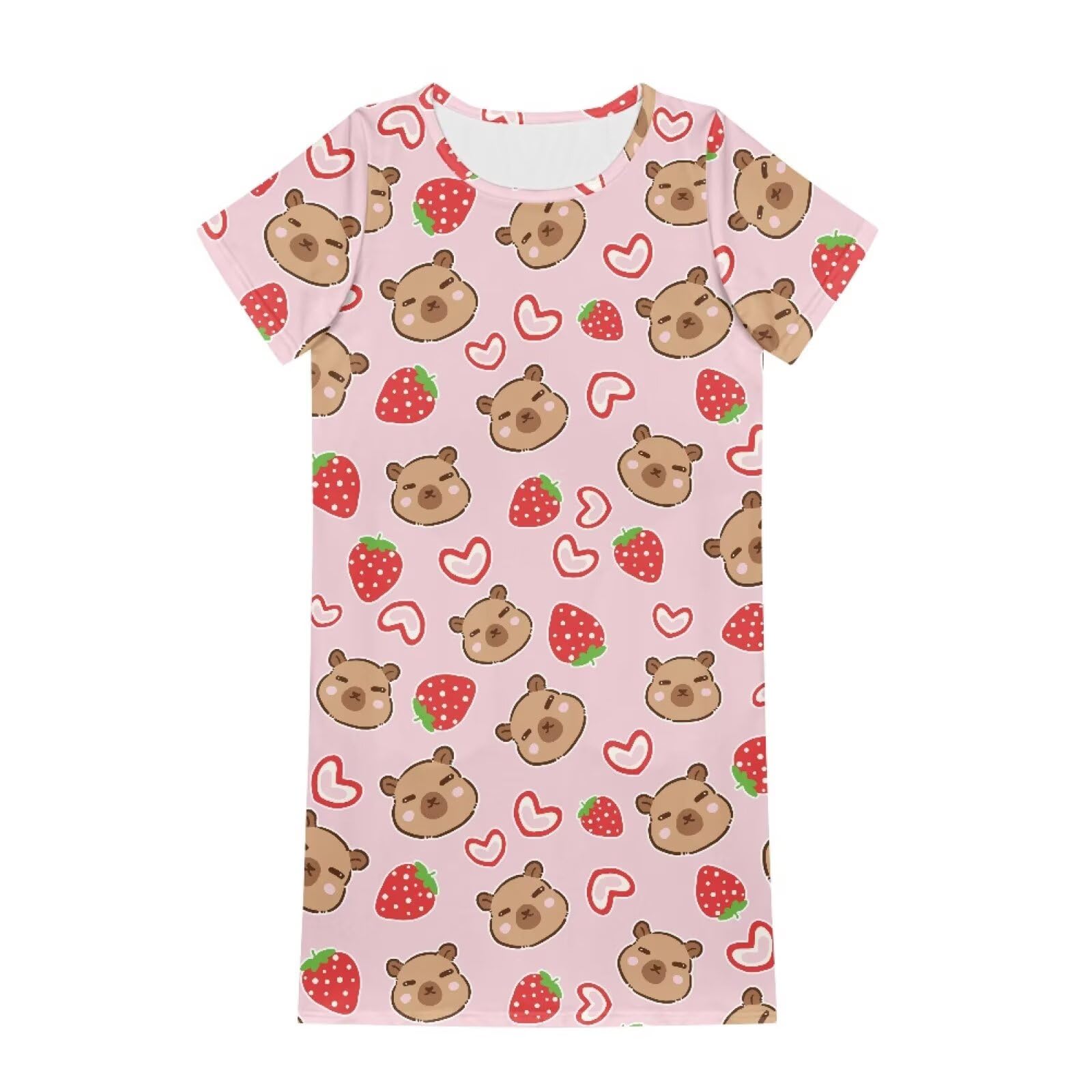 Camisón de manga corta para niñas 3-4, 5-6, 7-8, 9-10, 11-12, 13-14