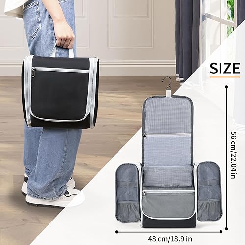 Miniatura 3 de Della Gao Neceser colgante para mujer, neceser de viaje, organizador de maquillaje, bolsa de cosméticos resistente al agua para accesorios