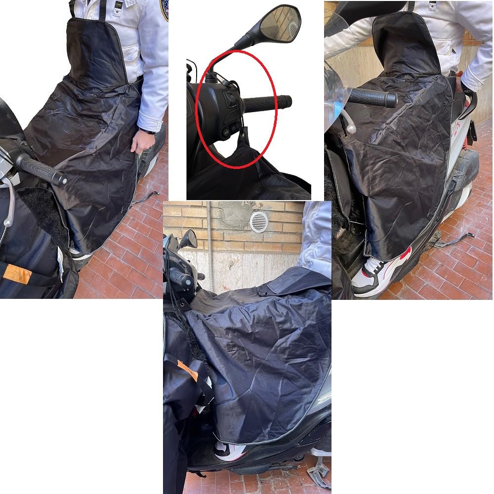 Compatible Avec Beta Motor Tempo 50-16' Cubre PIERNAS para Scooter Manta TÉRMICA Impermeable Acolchado Interior DE Polar PROTECCIÓN Externa DE Nylon