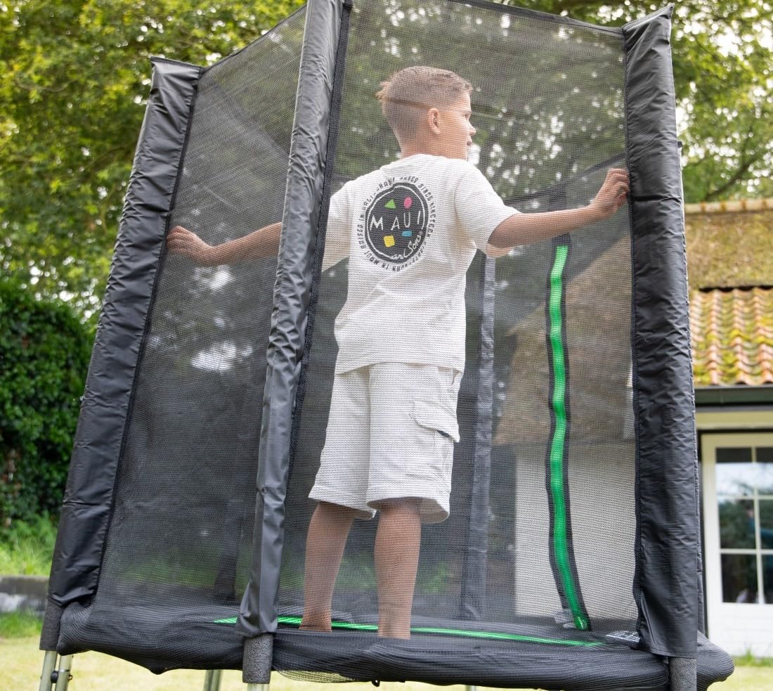 VirtuFit Trampolin Outdoor, Gartentrampolin - Trampolin mit Sicherheitszaun und Gepolsterte Stangen für Kinder Indoor Outdoor Fitness