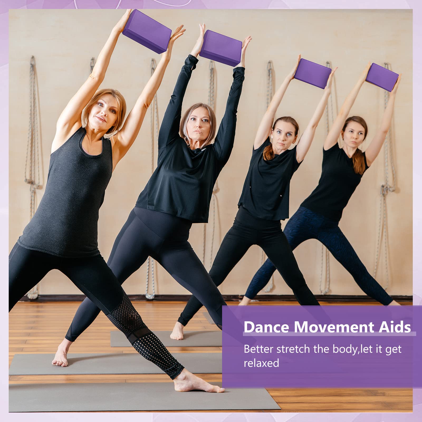 Yoga-Blöcke aus EVA-Schaum, stützend, weich, rutschfest, Gymnastikblöcke, leichte Tanzblöcke zum Dehnen, Yoga-Zubehör für Frauen, Yoga, Pilates, Meditation, 10 Stück