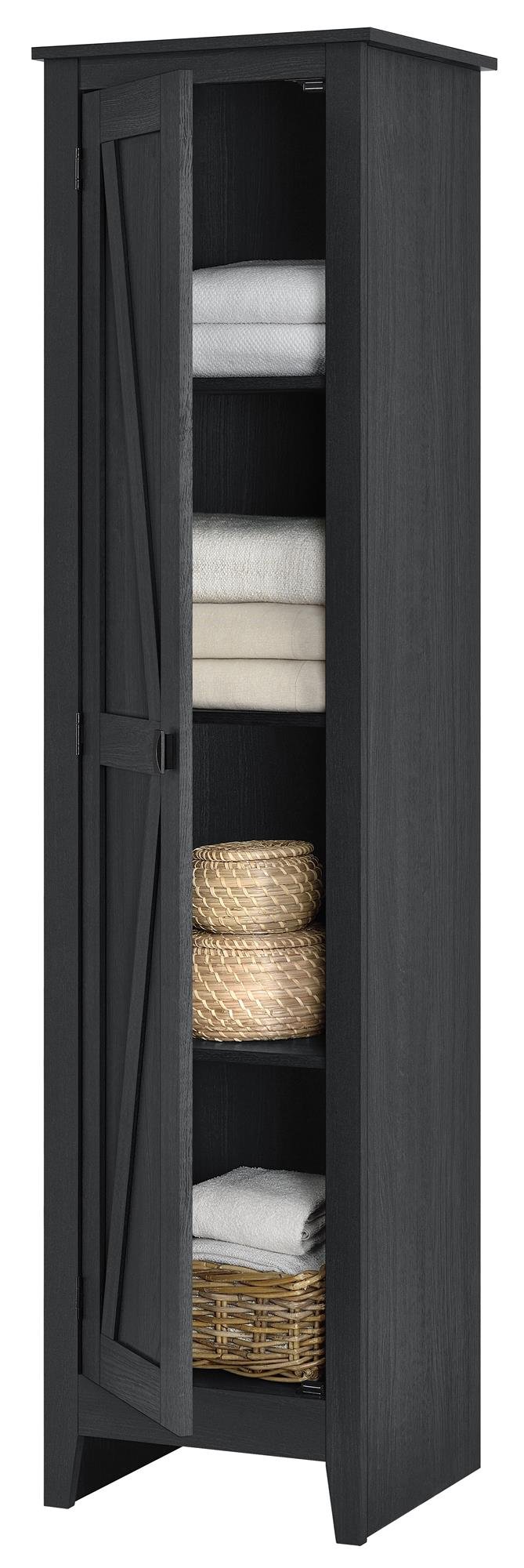 Ameriwood Home SystemBuild Storage Cabinet, Black Oak