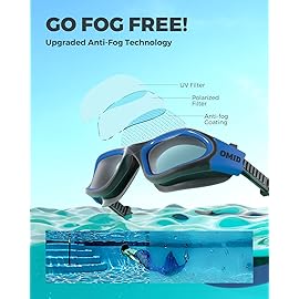 OMID Swim Goggles, P2 Polarized Swimming Goggles for Men Anti-fog Goggles Swimming for Adult Women