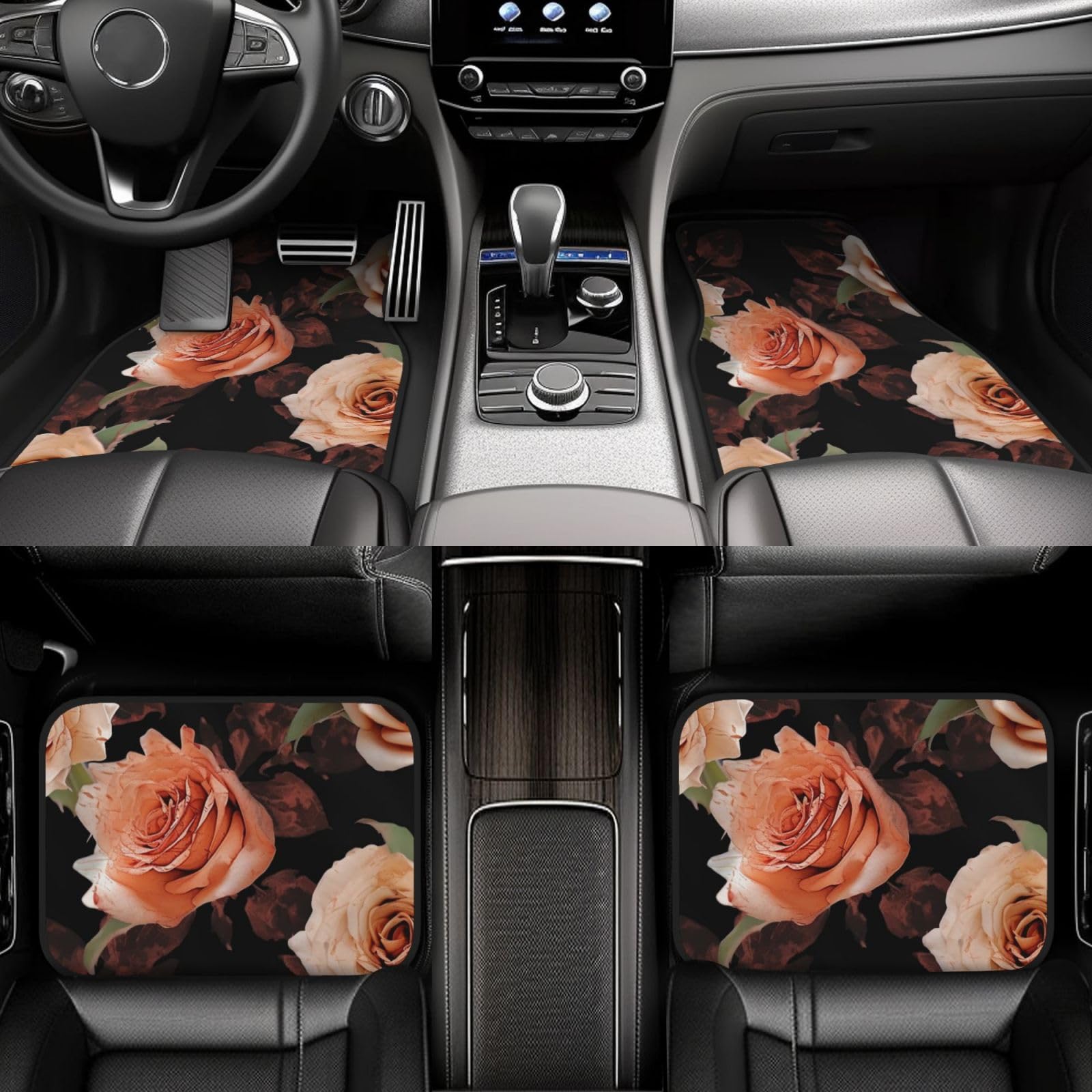 Tapis de sol voiture imperméables avec talonnette conducteur renforcée