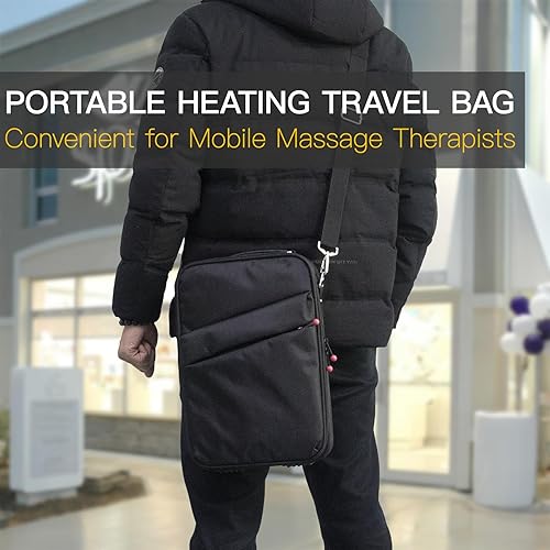 Miniatura 7 de Juego de calentador de piedras de masaje portátil, 20 piedras calientes de basalto con kit de calentador, masajeador eléctrico de piedras calientes