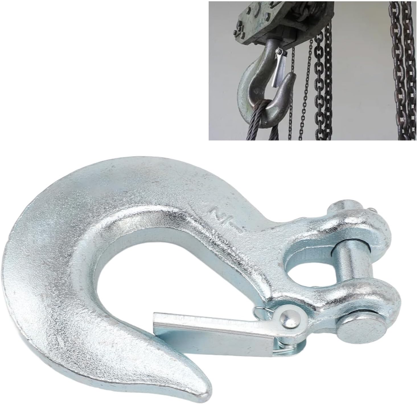 1/2 Inch Safety Chain Hook High Breaking Strength G70 Alloy Steel Heavy Duty for Winch Trailer Transport Vehicle Boat