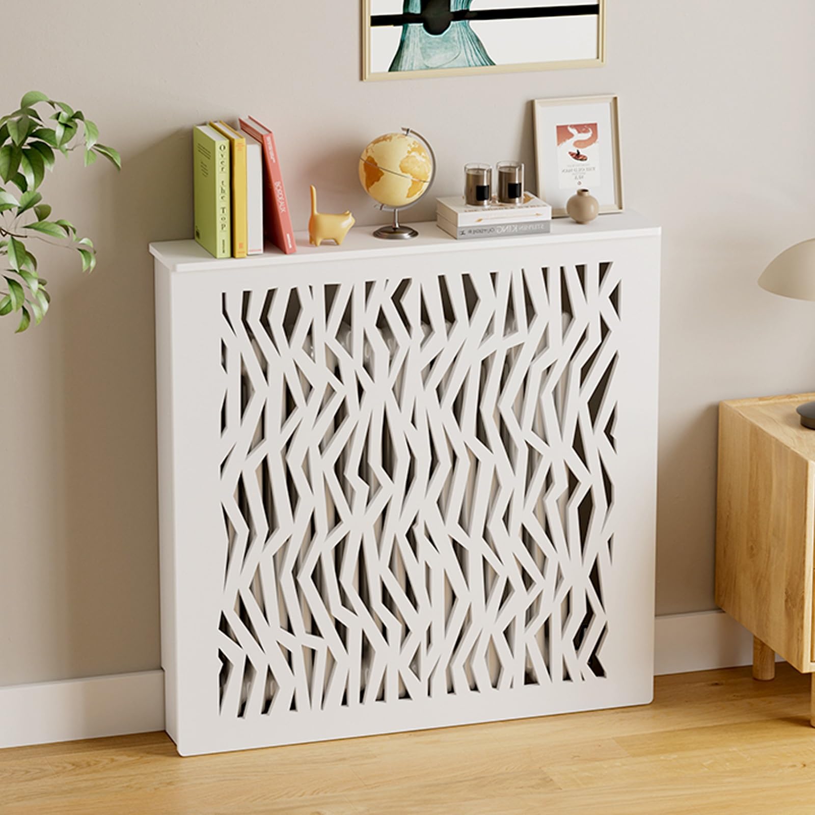 Generico Copertura Moderna per radiatore a Vapore, Elegante mensola per mobiletto riscaldante per casa, Bagno e Soggiorno, mobiletto da Pavimento (70x80x15 cm / 27,6x31,5x5,9 Pollici)