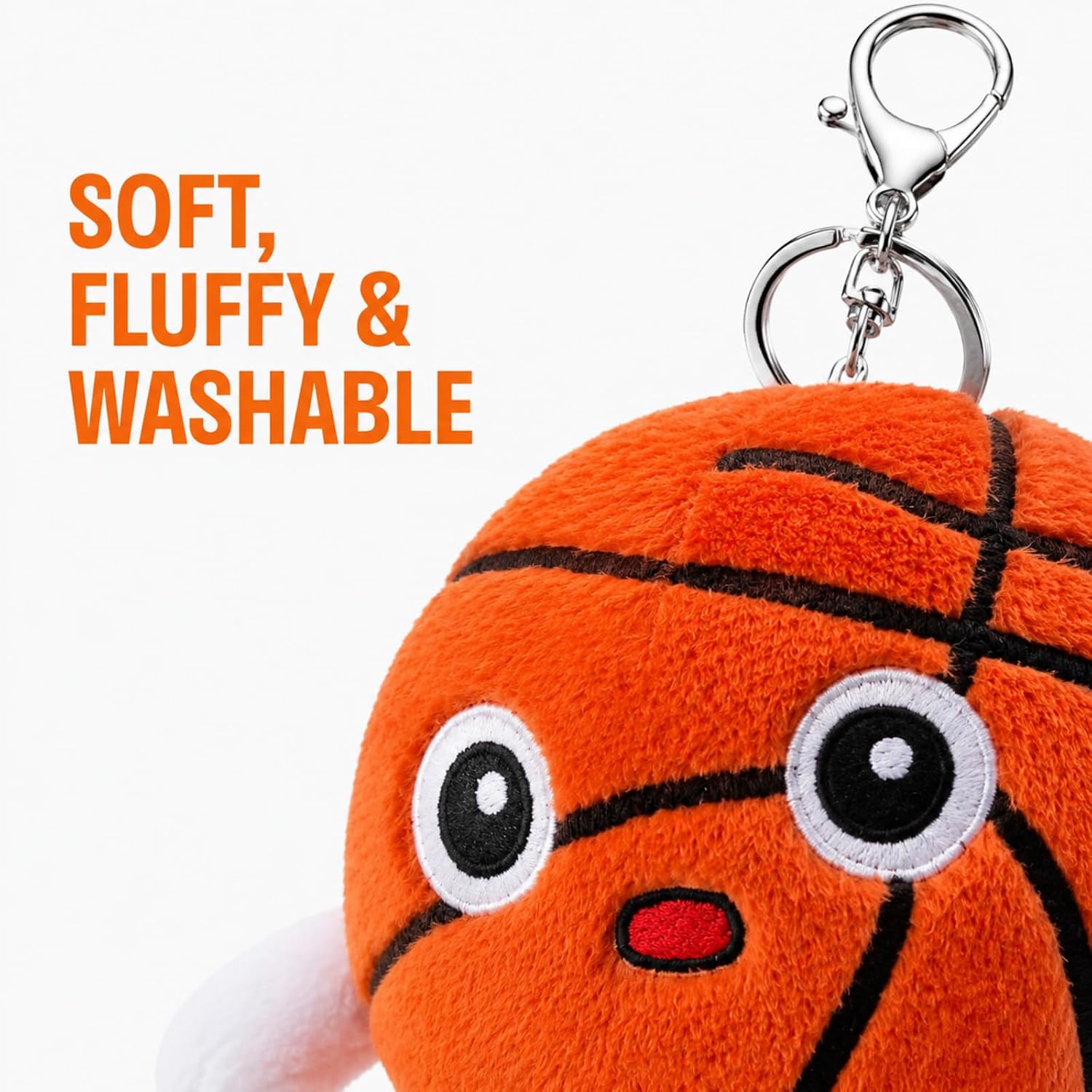 Halloscume Cute Plush Soft Stuffed Keychain Toys Kawaii Decoration Backpack Accessories Gift for Boys Girls Sports Fans image 4