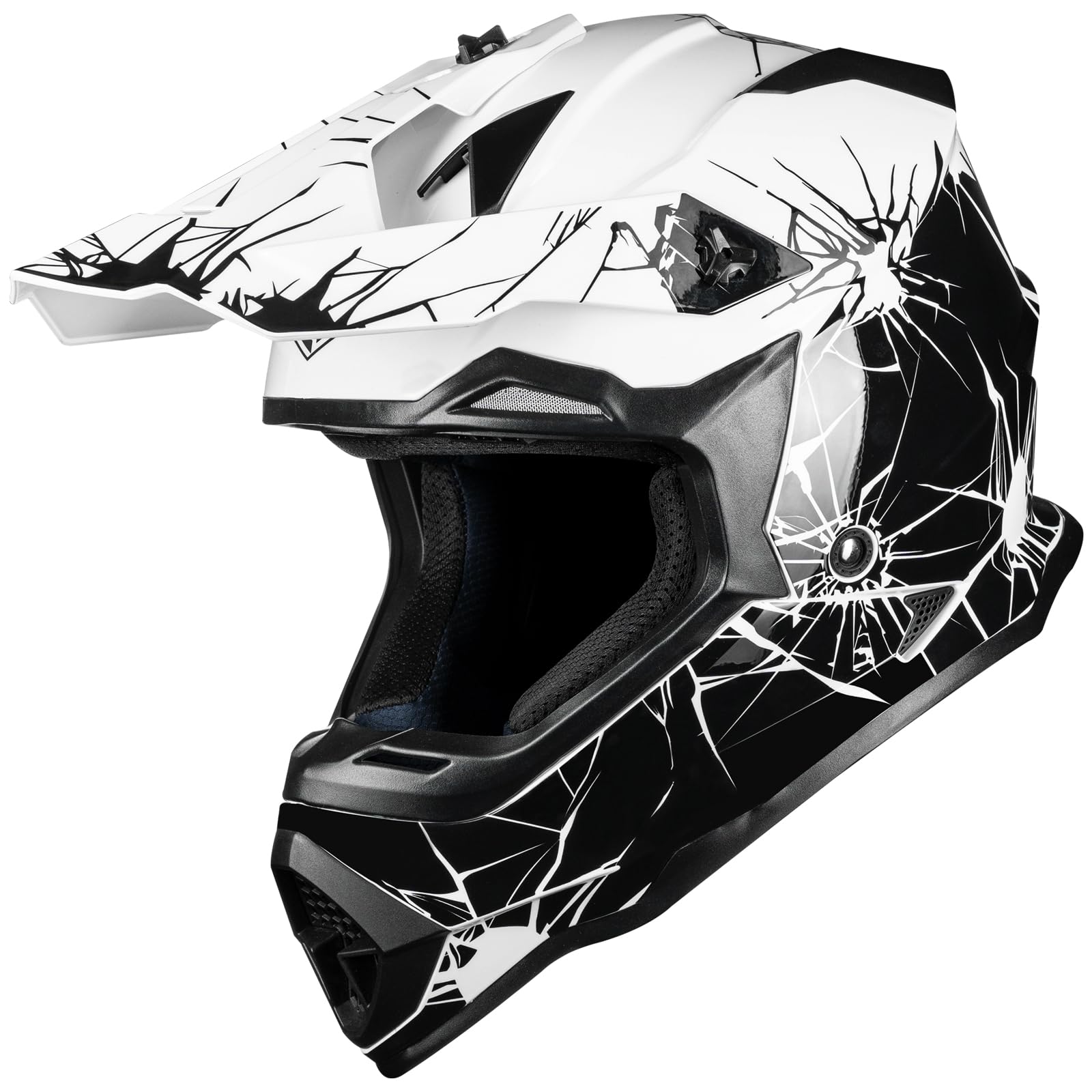 ILM Adulte Casque Moto Homme Femme Motocross Full Face Cycliste Dirt Bike ATV Off Road Go Kart avec Lunettes Gants Masque Homologué ECE22.06 Dot Modèle WS-901